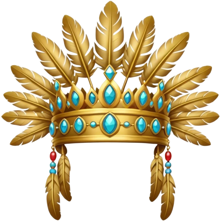 native crown with feathers emoji
