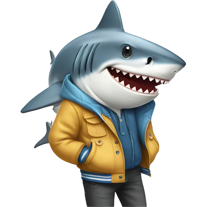 Shark whit clothes emoji