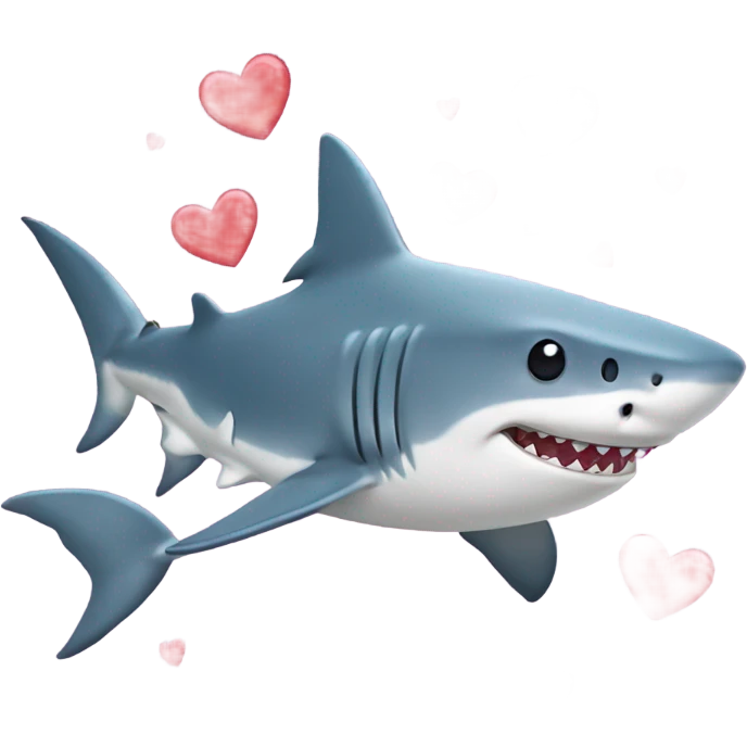 shark with hearts emoji