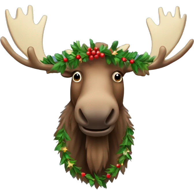 moose with garlands emoji