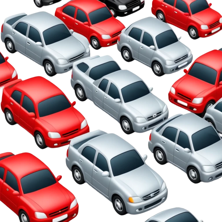 traffic jam with cars emoji