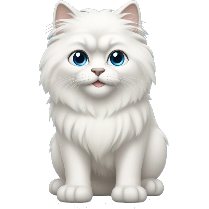 Himalayan white full body with blue eyes and champagne tipped ears and tail  emoji