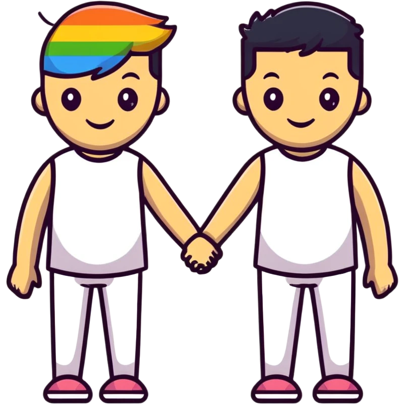 LGBTQ couple holding hands emoji