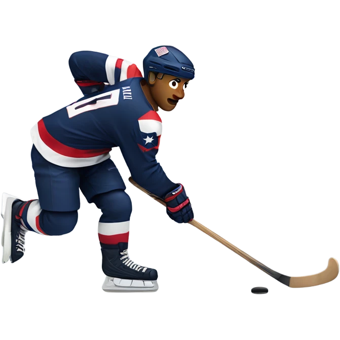 USA hockey player taking a slapshot emoji