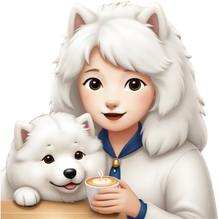 Samoyed cafe emoji