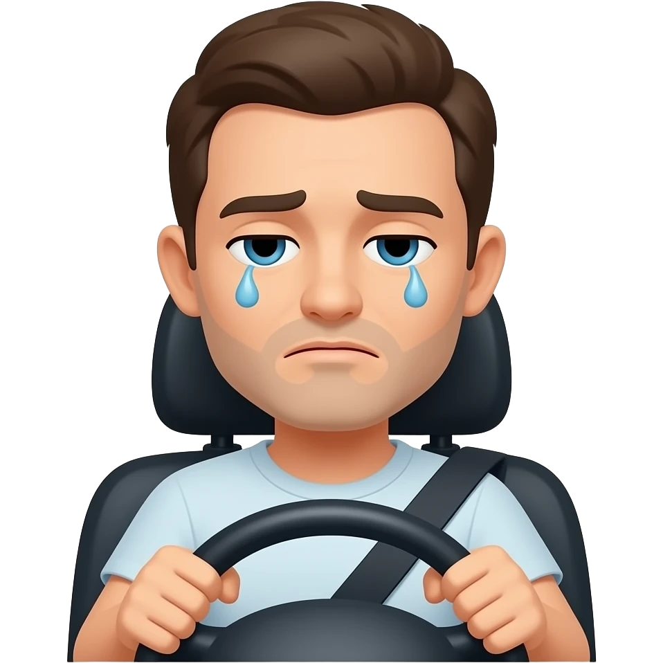 Tired driver. emoji