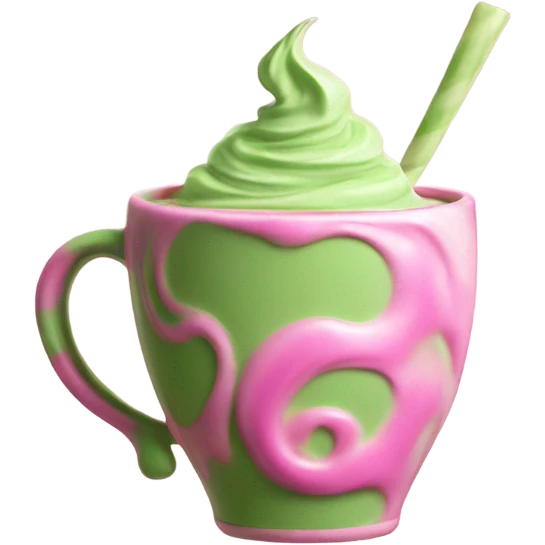 pink matcha latte cup emoji