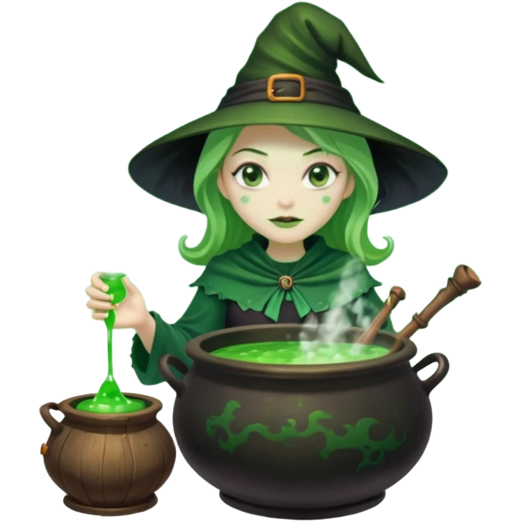 green witch cooking potion emoji