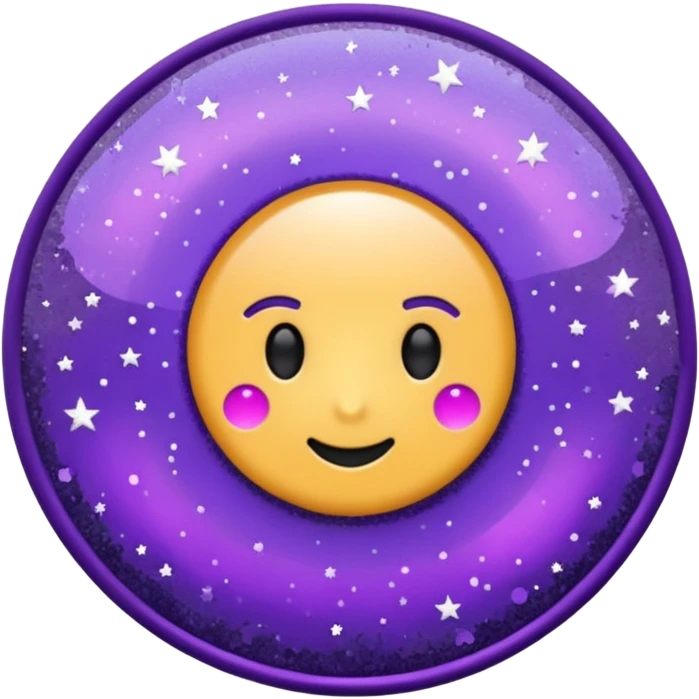 patente militar baixa roxa com glitter emoji