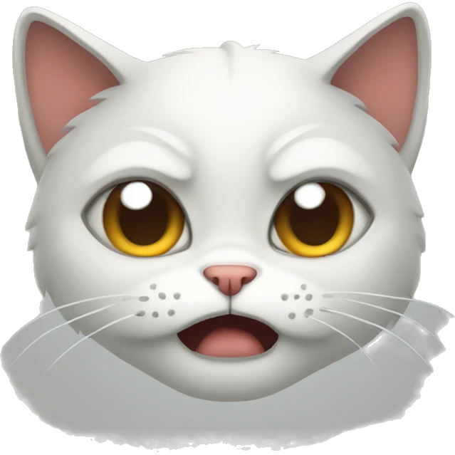 Cute angry cat emoji
