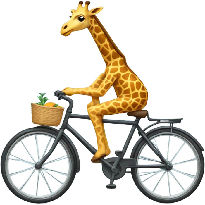 Giraffe riding a bike emoji