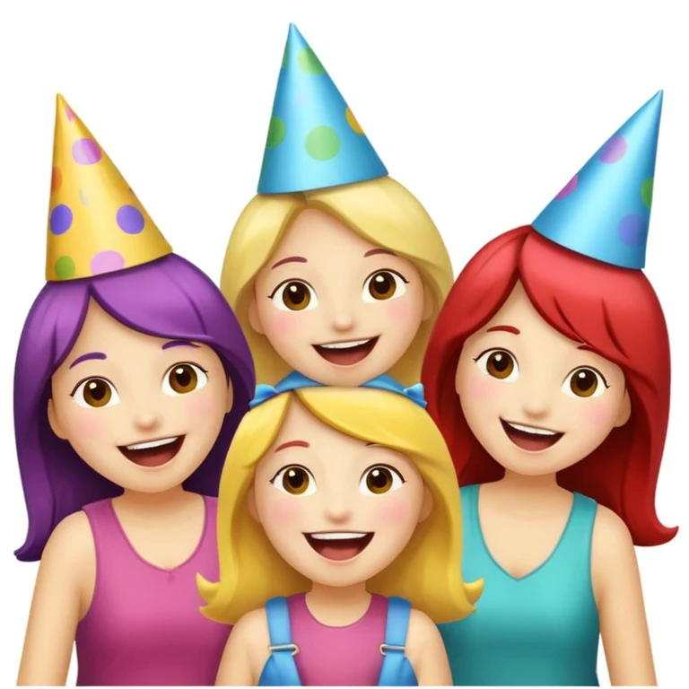 girls celebrating  emoji
