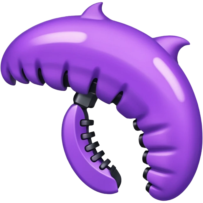 Purple claw clip emoji