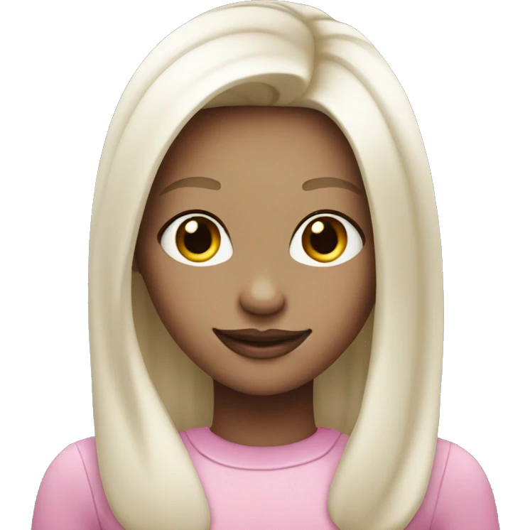 smiling girl with white skin and pink lips emoji