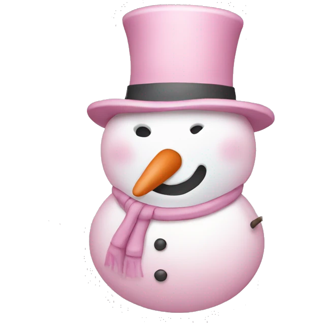 Light pink snowman emoji