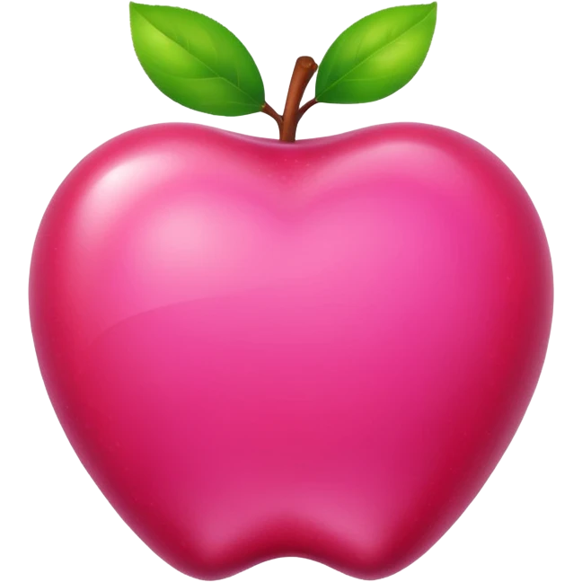 Soft Pink heart apple  emoji