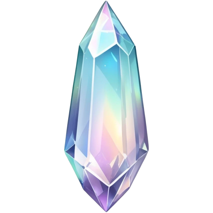 White iridescent nebula crystal shard emoji