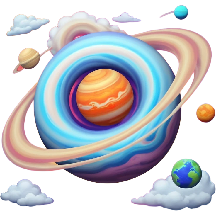 Gas Planet – swirling colorful clouds with no solid ground emoji