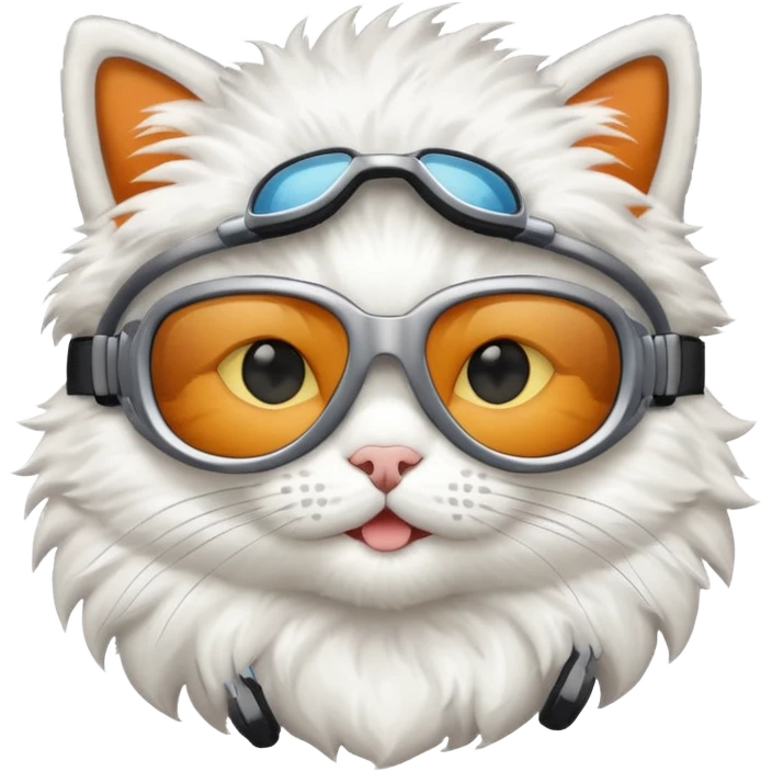cat skiing emoji