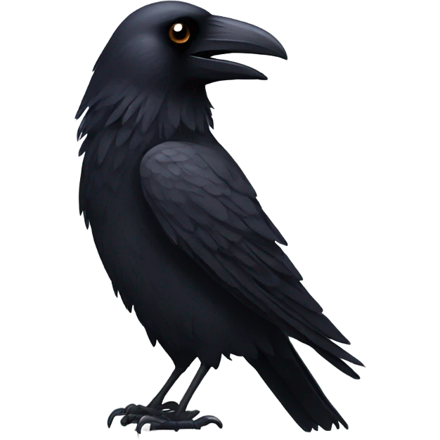 Raven with a knife emoji