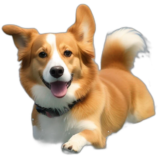 Duck tolling retriever corgi swimming emoji