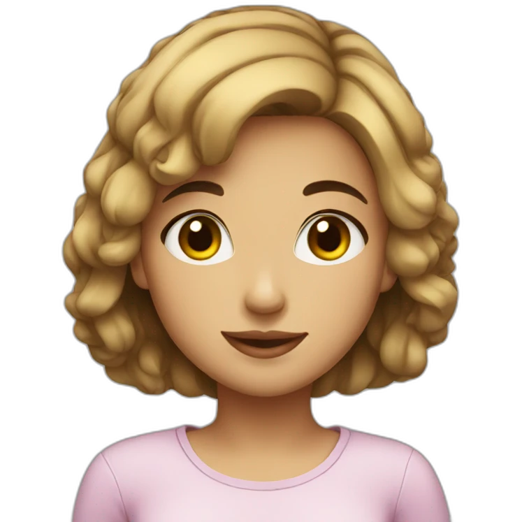 girl with short hair cute emoji