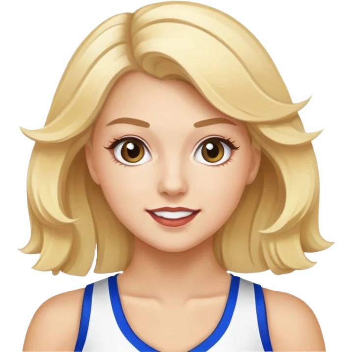 senior elite cheerleader blonde allstar cheerleader emoji