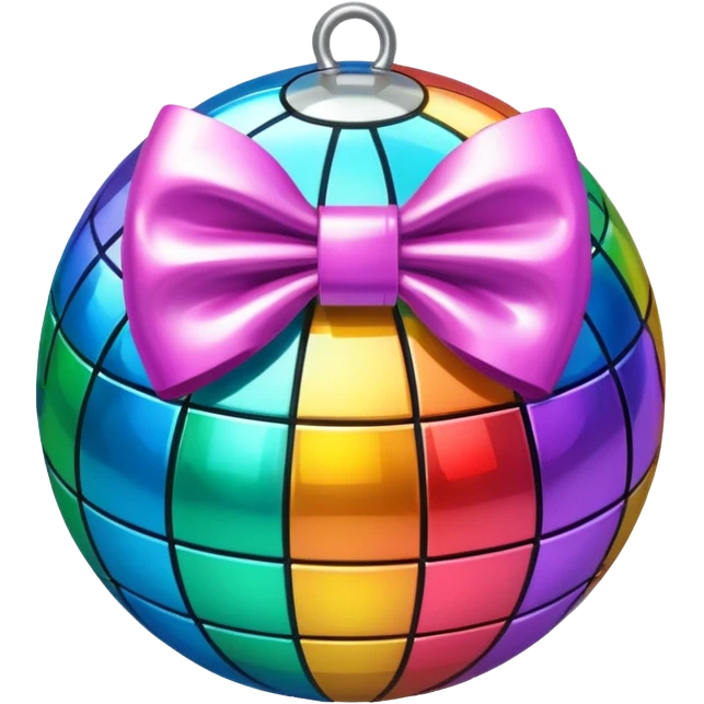 Bow on a disco ball  emoji