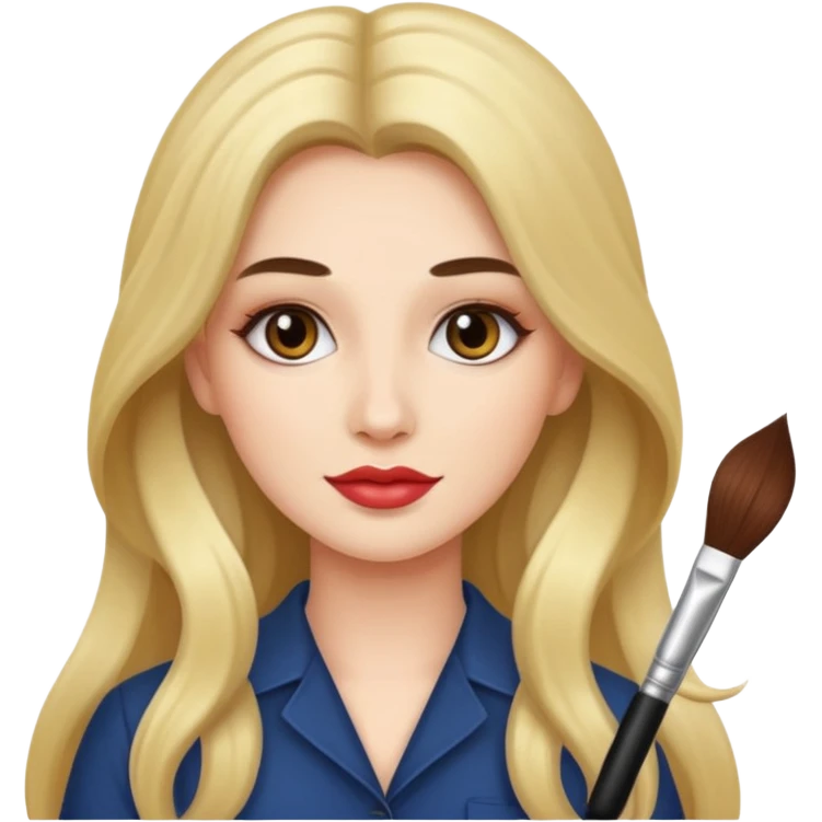 long haired make up artist emoji
