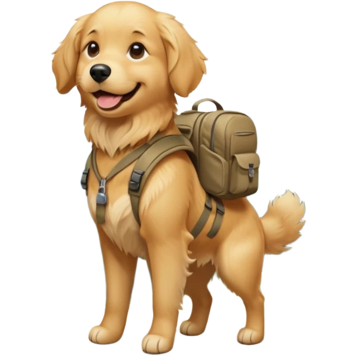 golden retriever hiking emoji