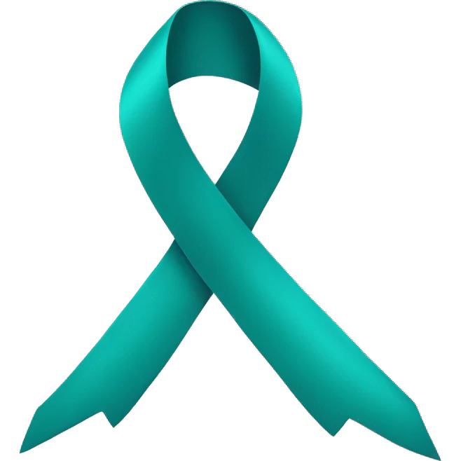 Teal ribbon  emoji