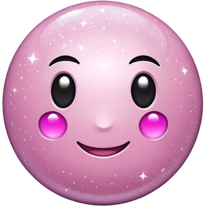 Keep the same characteristics glitter ball, just change the color to light pink. emoji