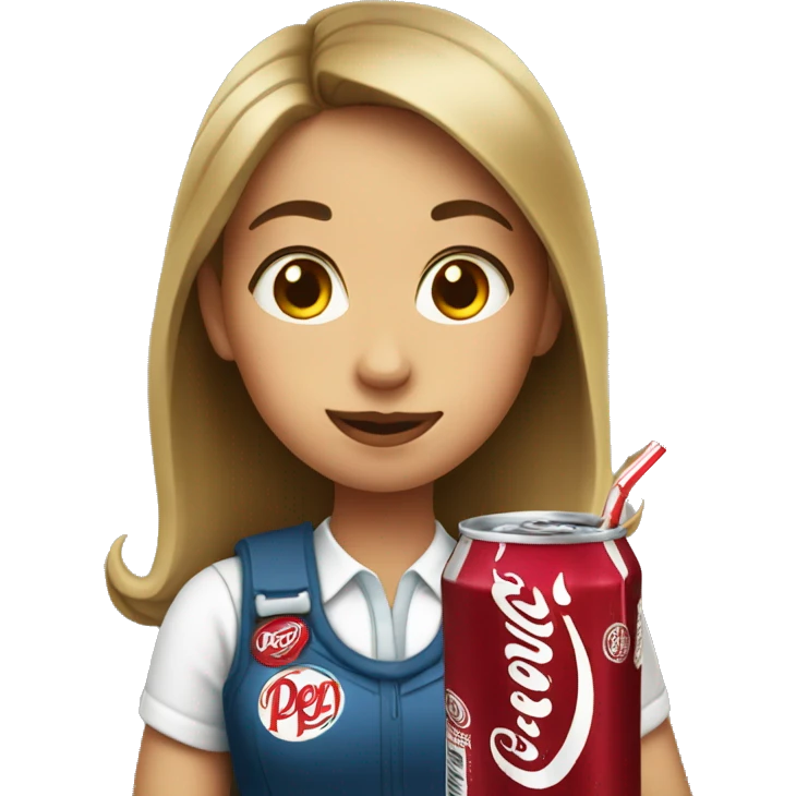 girl drinking dr pepper emoji