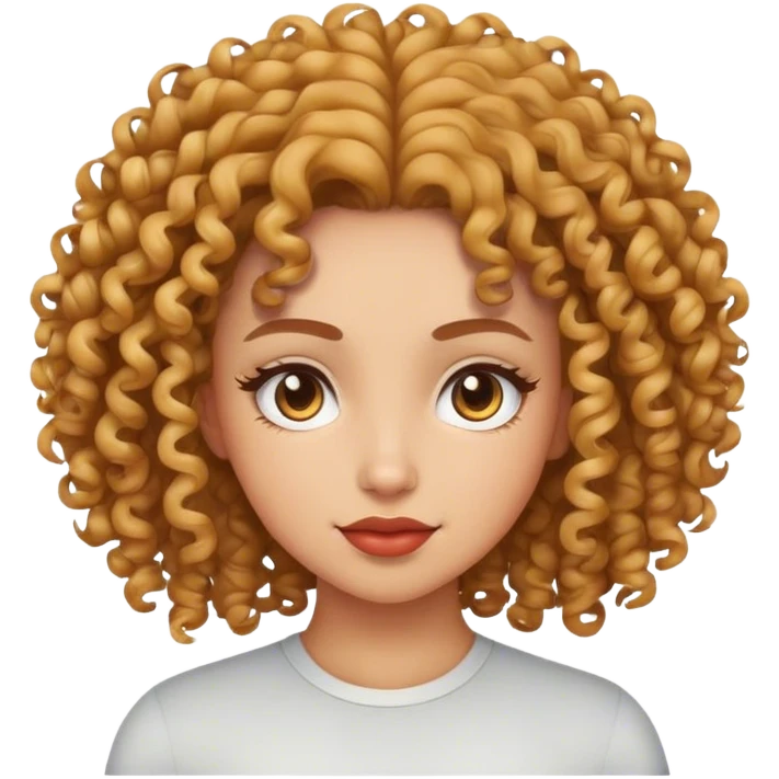 Curly hair female  emoji