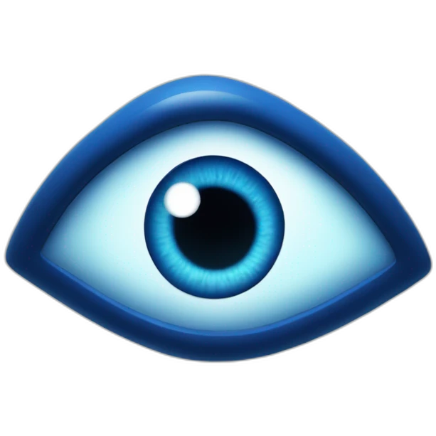 Evil Eye blue emoji