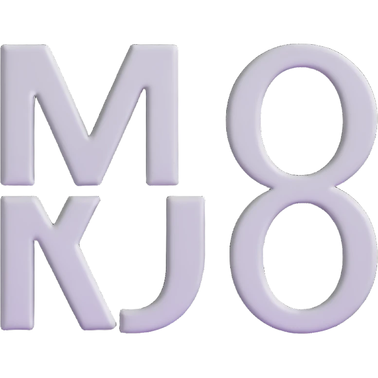 connected flowing BLK letters with silver outline, where all letters are joined together in one continuous design emoji