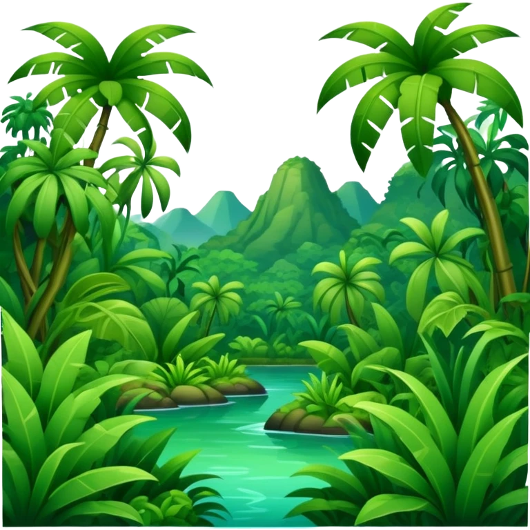 tropical jungle landscape emoji