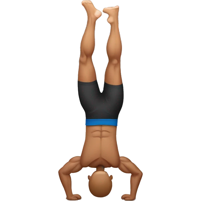 muscular athlete doing handstand emoji