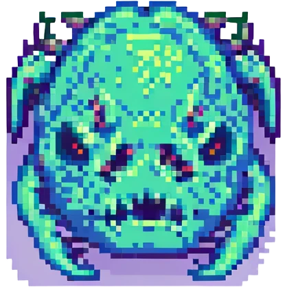 slime monster, red emoji