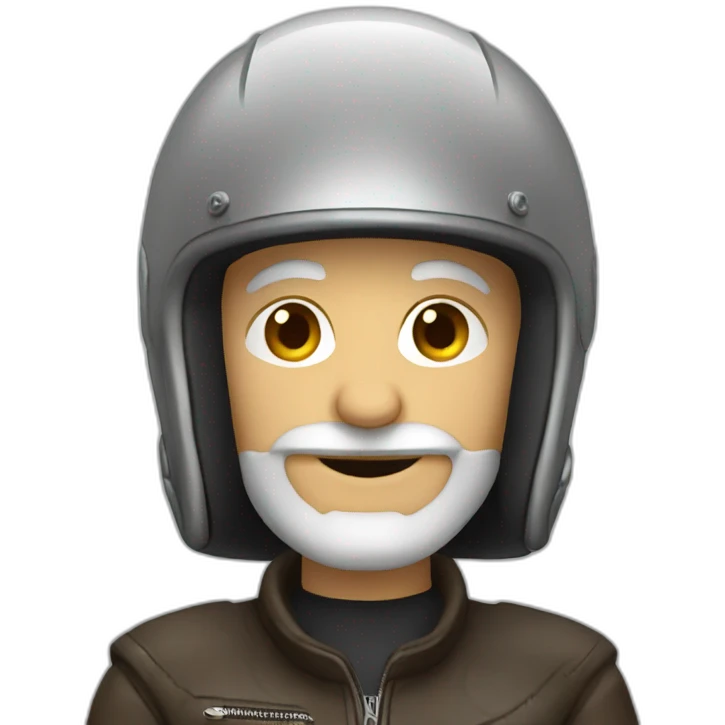 old motorcyclist emoji