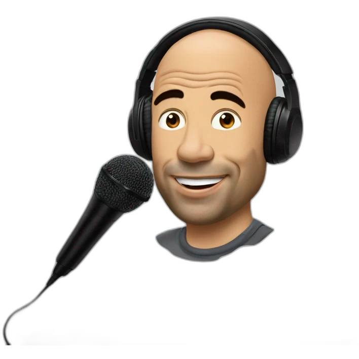 Joe Rogan podcast with a microphone emoji