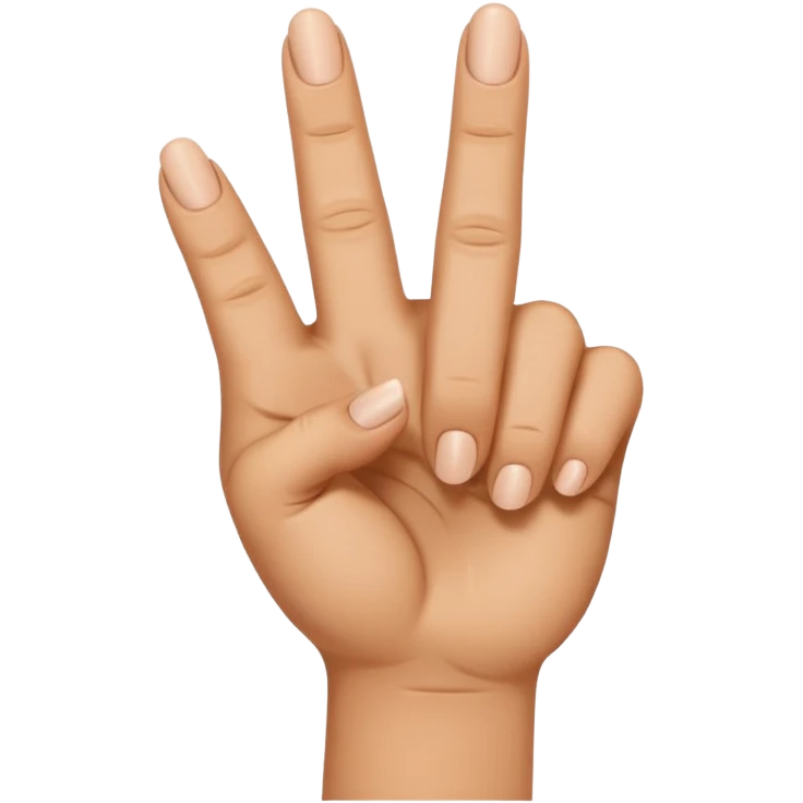 create hand middle finger only down the rest are up emoji