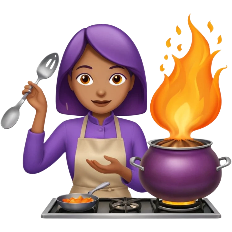 Seductively cooking an eggplant. It is getting hot in here. 🔥  emoji