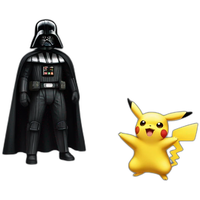 Pikachu vs dark vador emoji