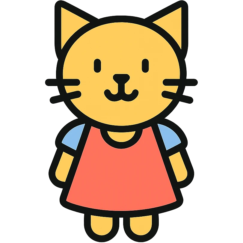 a cat wearing a dress emoji