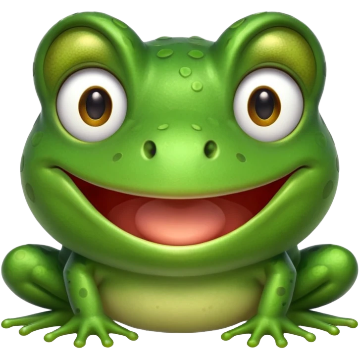  قورباغه ای که‌ میخنده و ذوق داره emoji