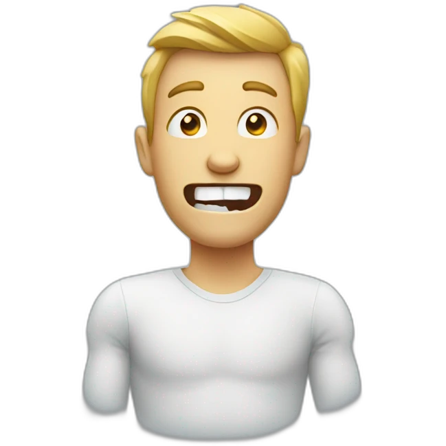 a broken teeth man emoji