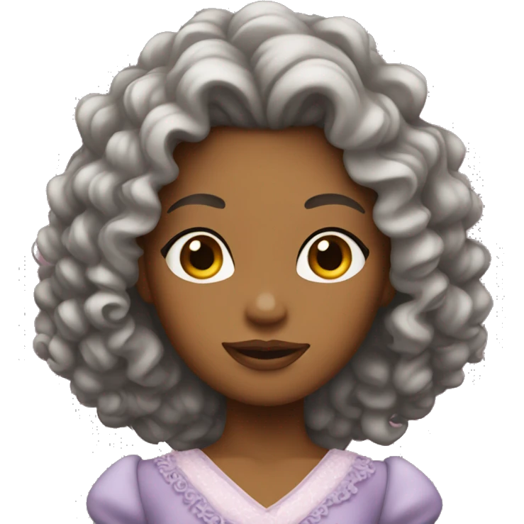 Princess with boots and curly hair  emoji