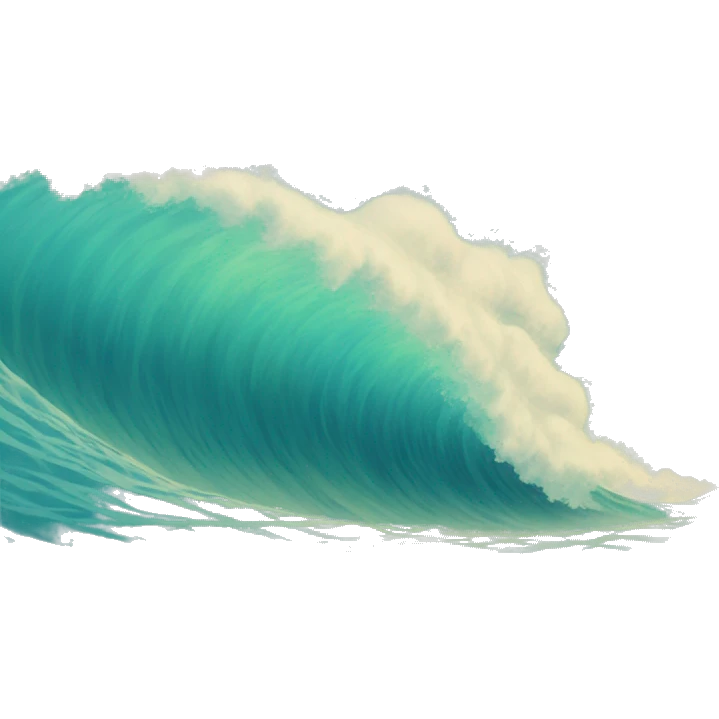 ocean wave with Studio Ghibli emoji