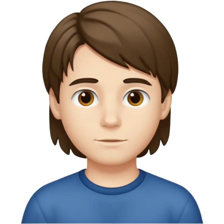 boy with middle part hair emoji